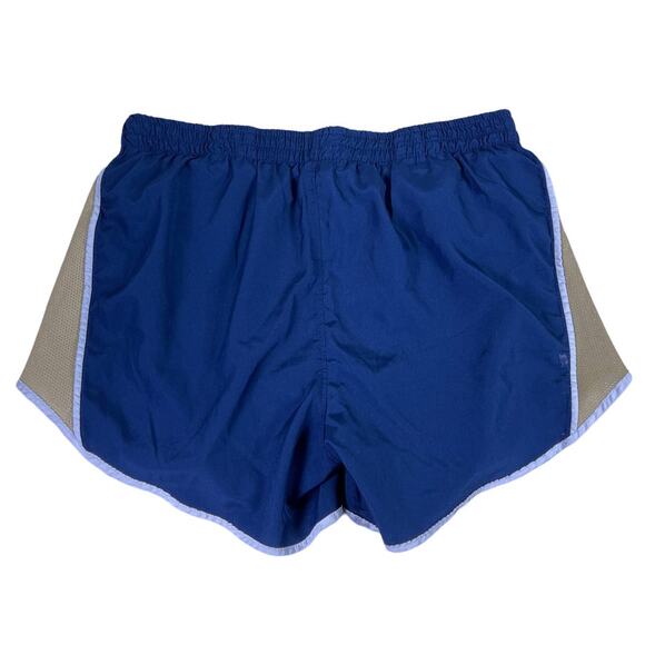 Blue and Tan Lined Elastic Waist Running Shorts Size Small - Picture 2 of 11